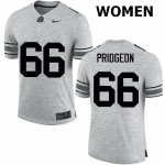 NCAA Ohio State Buckeyes Women's #66 Malcolm Pridgeon Gray Nike Football College Jersey ZWN2145JA